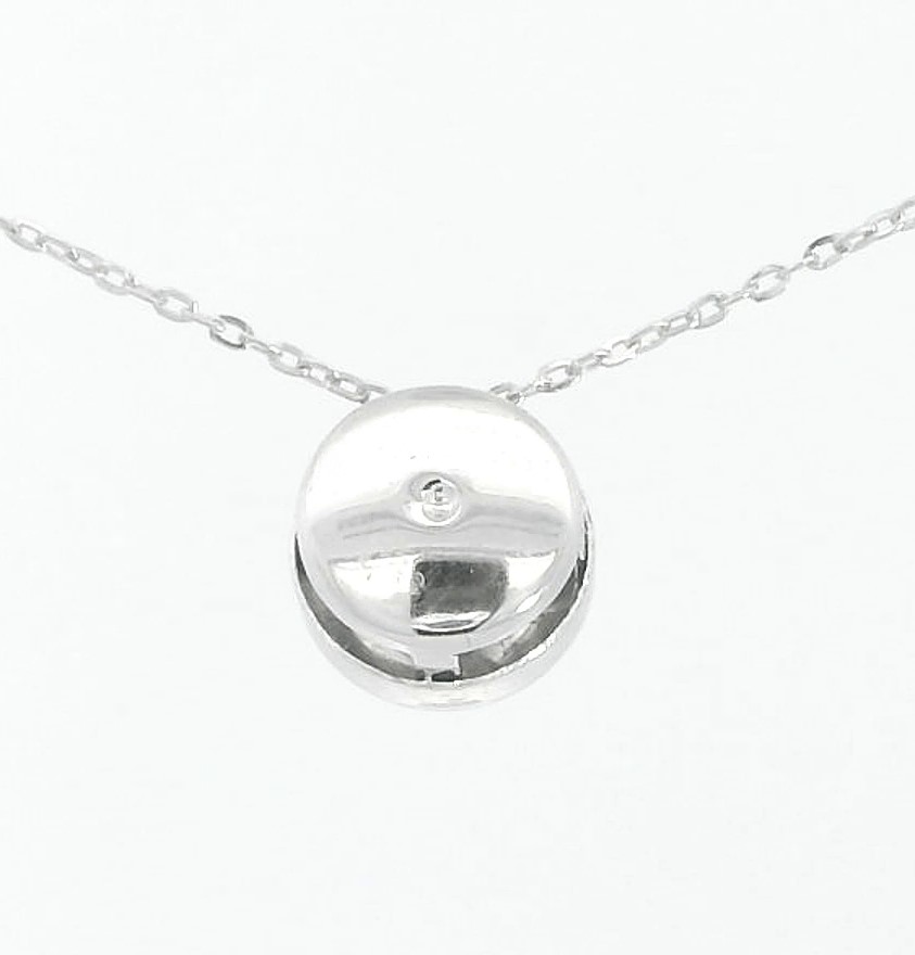 COLGANTE CHATON ORO BLANCO 6MM.BRILLANTE H-SI 1. 0.10CT