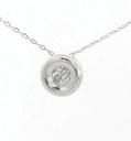 COLGANTE CHATON ORO BLANCO ESTAMPACION 4.5MM.BRILLANTE H-SI 1. 0.03 CT.0.03CT.