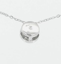 COLGANTE CHATON ORO BLANCO ESTAMPACION 4.5MM.BRILLANTE H-SI 1. 0.03 CT.0.03CT.
