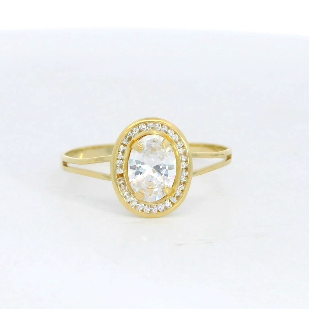 SORTIJA  ORLA 10MM PIEDRA OVAL  5x7MM