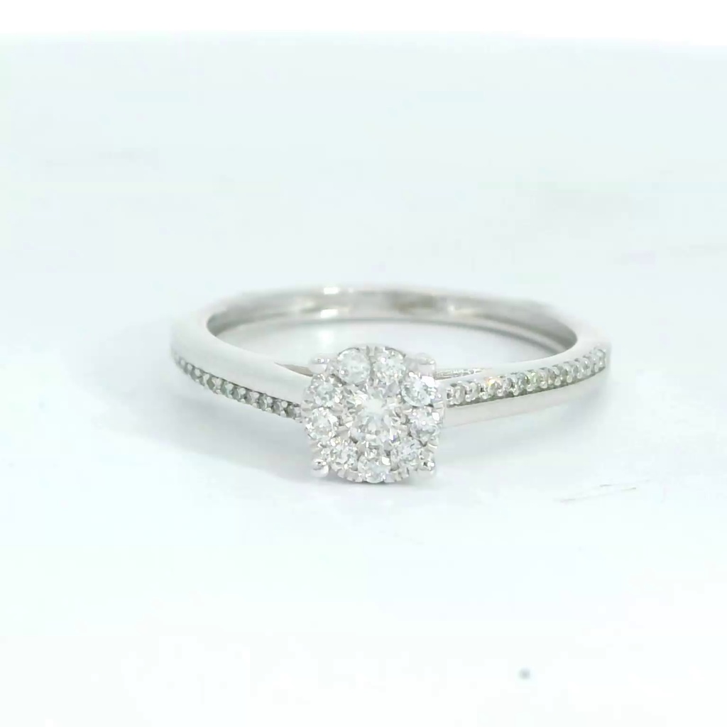 SORTIJA CUAJO BRILLANTES SI1-H .0.26 CT TW.