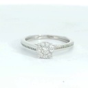 SORTIJA CUAJO BRILLANTES SI1-H .0.26 CT TW.