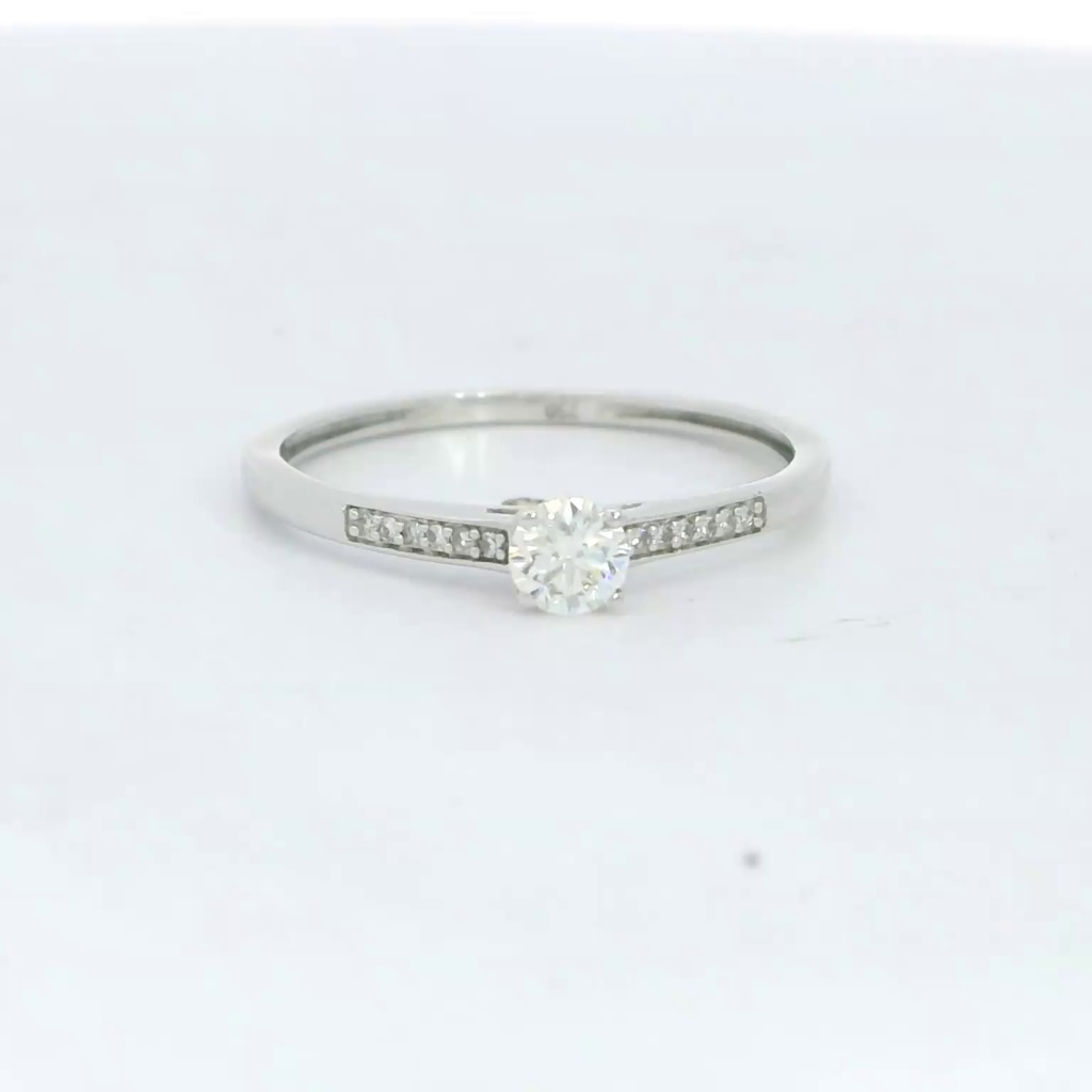 SORTIJA CUAJO BRILLANTES SI1-H .0.14 CT TW.