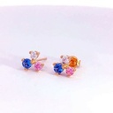 PEND.GARRA TREBOL TRICOLOR 6MM PRESION