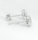 PENDIENTES CHATON FUNDICION  6MM. BRILLANTES H-SI1  0.50 CT TW