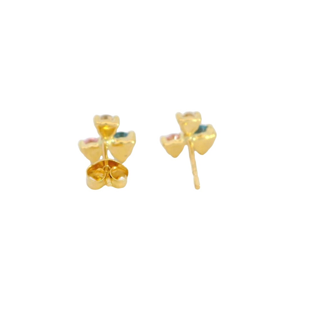 PEND.GARRA TREBOL TRICOLOR 6MM PRESION