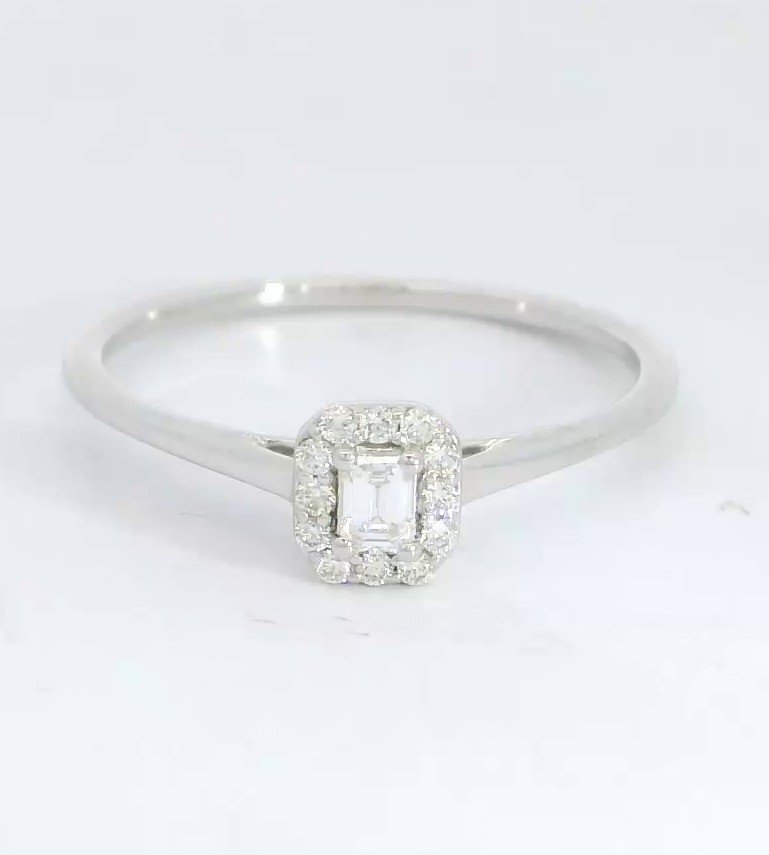 SORTIJA  BRILLANTES DI 1 EM 0.10 CT DI 6 SI-H 0.03 6 RD SI H 0.04 CT.0.17 CT TW