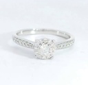 SORTIJA  BRILLANTES DI 10 RD 0.10 CT  SI-H 14 SC 0.09 1RD 0.10 2RD 0.011 CT.0.30 CT TW