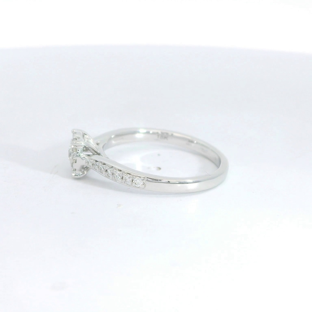 SORTIJA  BRILLANTES DI 10 RD 0.10 CT  SI-H 14 SC 0.09 1RD 0.10 2RD 0.011 CT.0.30 CT TW