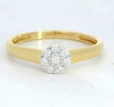 SORTIJA  BRILLANTES DI 7 RD 0.09 CT DI 1 RD SI-H 0.02 CT TW.