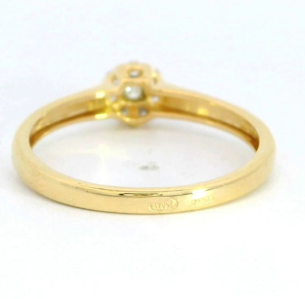 SORTIJA  BRILLANTES DI 7 RD 0.09 CT DI 1 RD SI-H 0.02 CT TW.