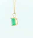 COLGANTE ESMERALDA 7x5MM.