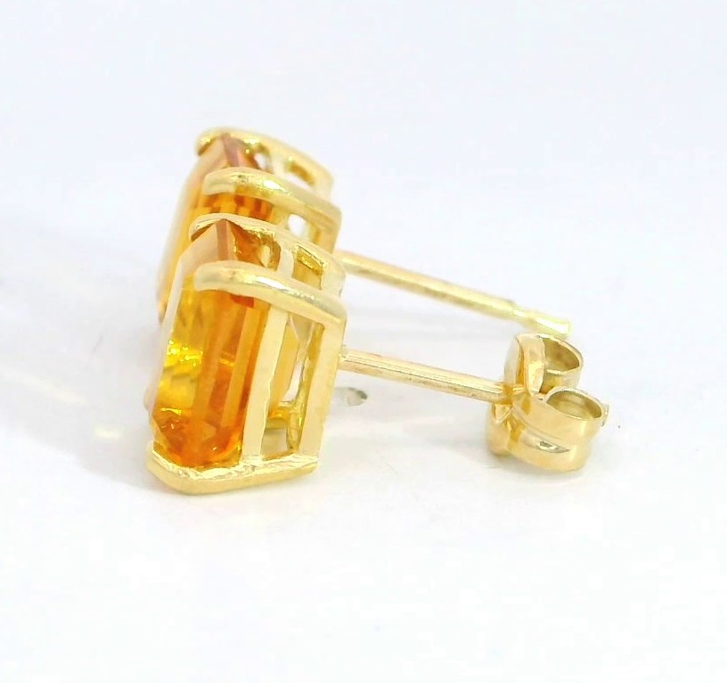 PENDIENTES CITRINO 7x5MM.PRESION.