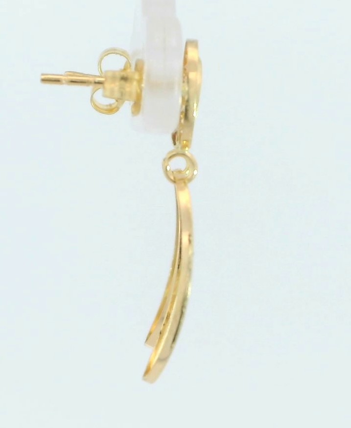 PENDIENTES LARGOS 23x6MM CON CIRCONITAS.PRESION
