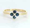 SORTIJA  BRILLANTES DI 1RD 0.01 CT 4 ZAFIROS 0.038 CT