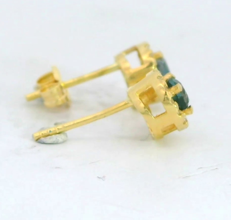 PENDIENTE CUAJO 5MM.TOPACIO LONDON BLUE DE 3MM Y CIRCONITAS.