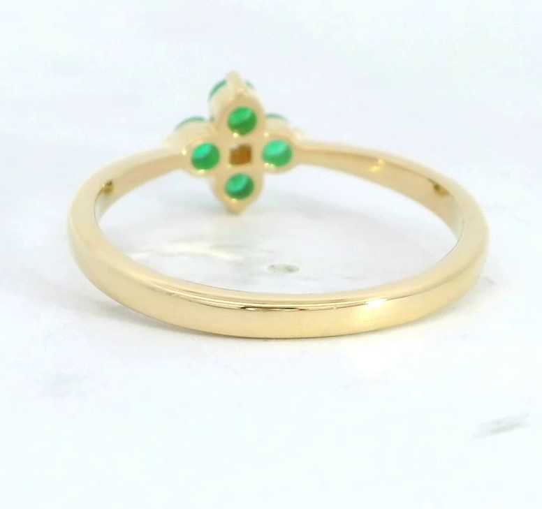 SORTIJA  BRILLANTES DI 1RD 0.01 CT 4 ESMERALDA 0.038 CT TW TW