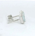 PENDIENTES BRILLANTES AGUA MARINA 1.024 DI 64 RD SI 0.54 CT