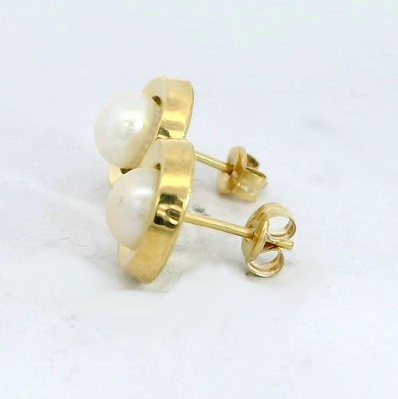 PENDIENTE ORLA LISA PERLA 6-6.5MM PRESION