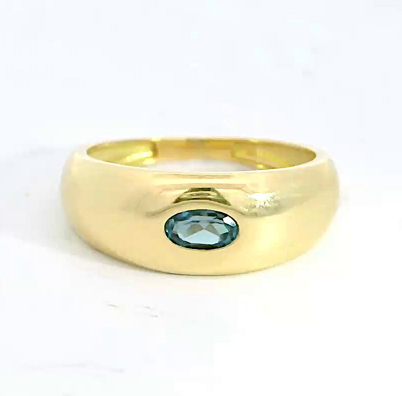 SORTIJA CON TOPACIO LONDON BLUE DE 5x3MM