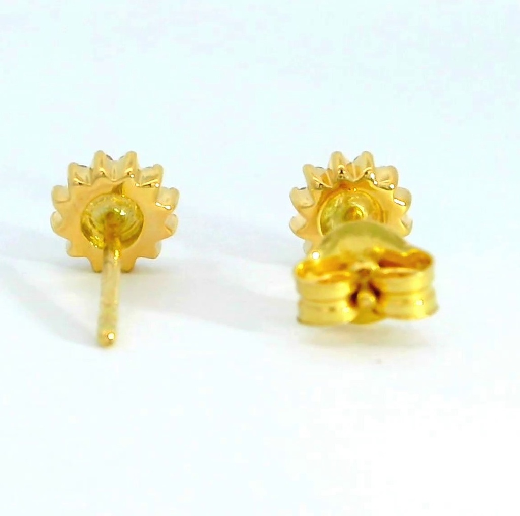 PENDIENTES CUAJO 6'5MM, BRILLANTES Di 38 RD 0.18 SI-H.0.18 CT TW.