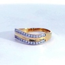 SORTIJA BICOLOR CON CIRCONITAS.