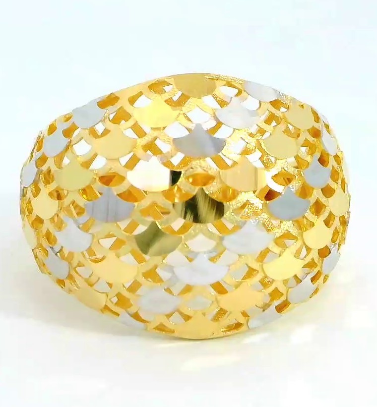 SORTIJA HOJAS BICOLOR