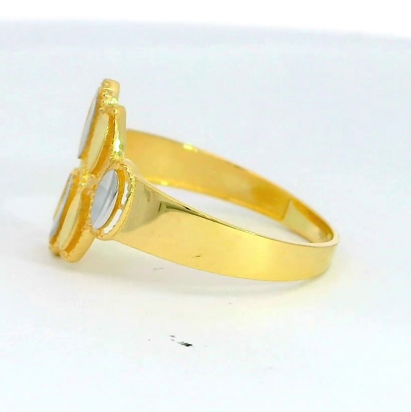 SORTIJA MOTIVOS OVALES BICOLOR