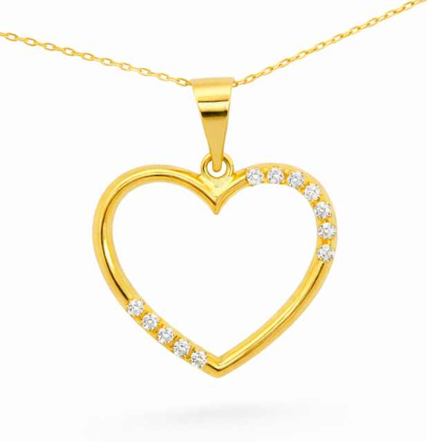 COLGANTE CORAZÓN  CON CIRCONITAS.15MM