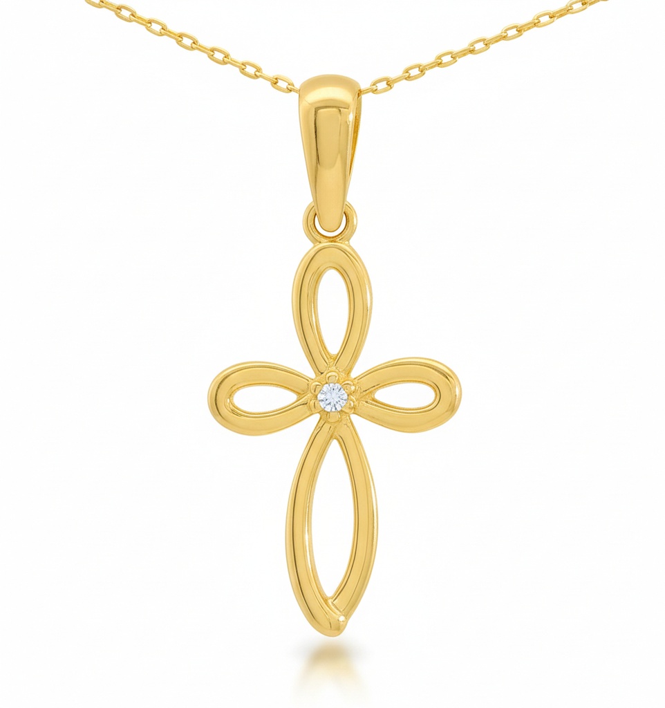 CRUZ CON CIRCONITA.15x10MM.