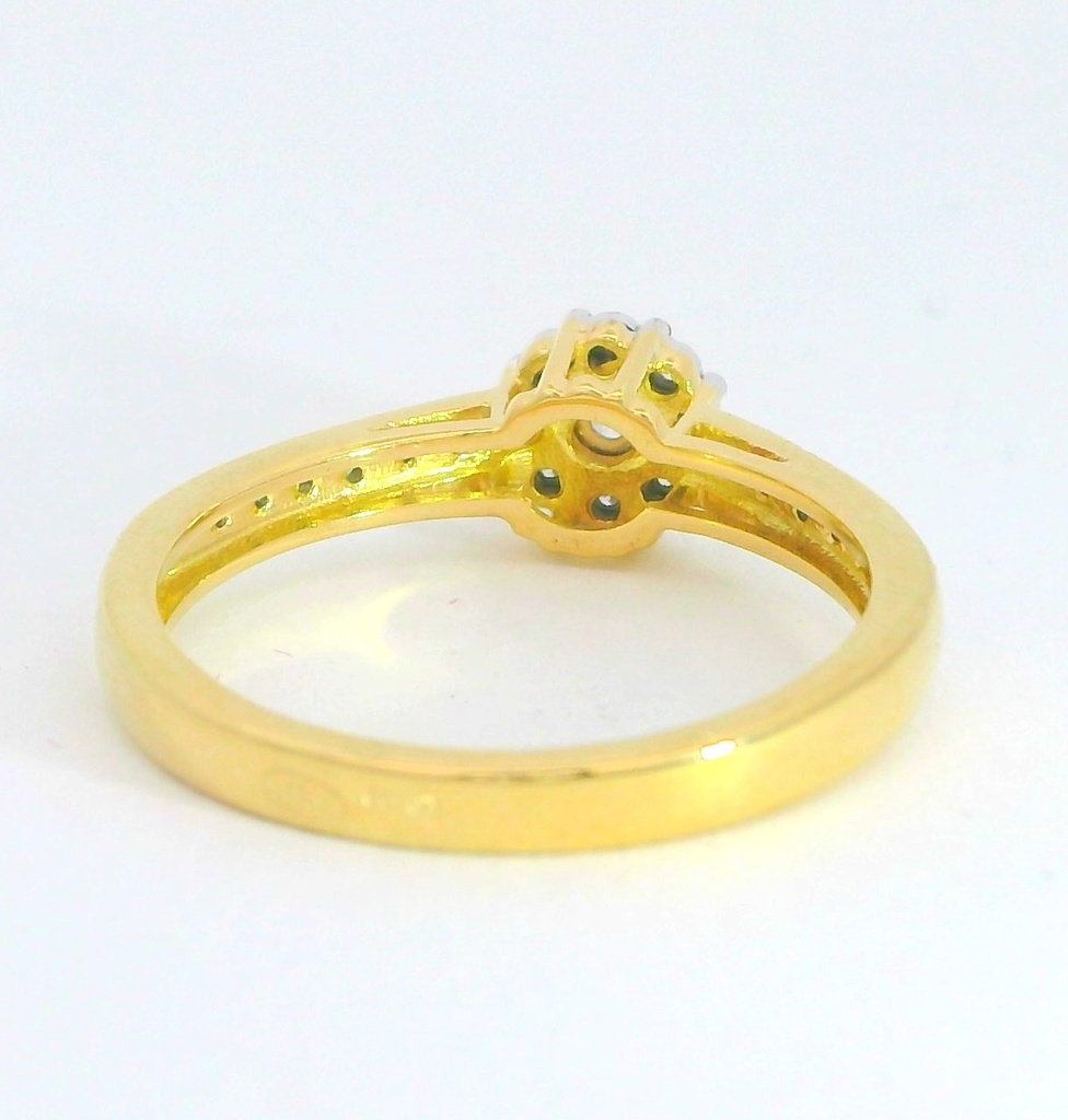 SORTIJA  BRILLANTES DI 8RD 0.03 CT 12 PE RD SI H 0.01 14RD SI H 0.07 CT.0.10 CT TW