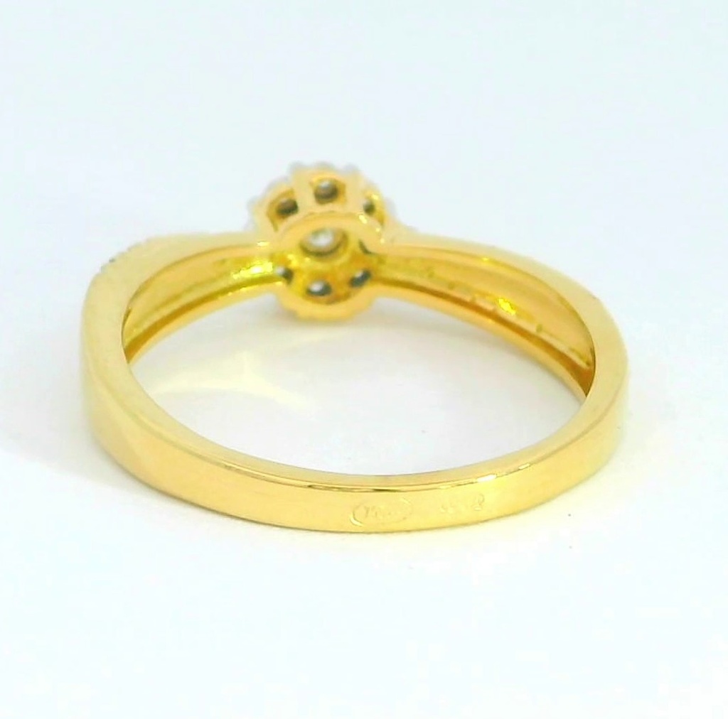 SORTIJA  BRILLANTES DI 8RD 0.03 CT 12 PE RD SI H 0.01 14RD SI H 0.07 CT.0.11 CT TW