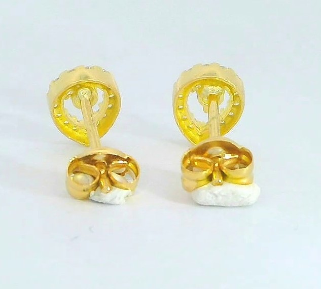 PENDIENTES PERA DE  CIRCONITAS.7MM.PRESION