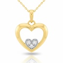 COLGANTE DOS CORAZONES CON CIRCONITAS.14x13MM.