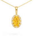COLGANTE CITRINO SEMIPRECIOSO OVAL DE 5x3MM
