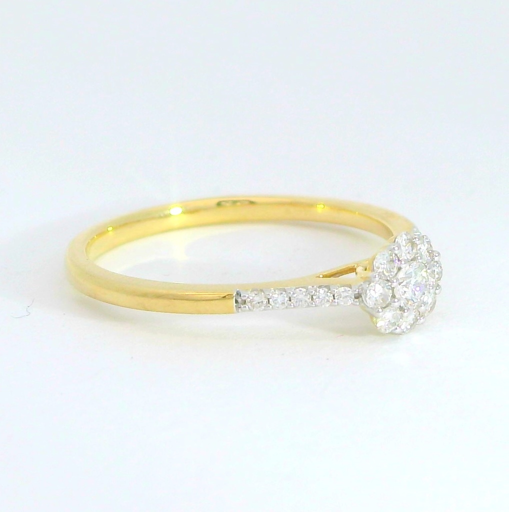 SORTIJA  BRILLANTES DI 10RD 0.06 CT 8 RD SI H 0.08 CT TW