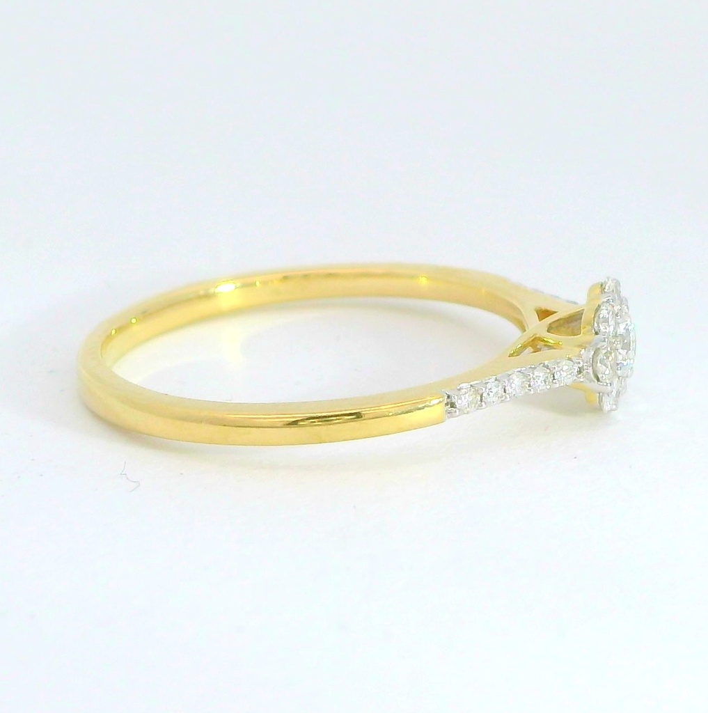 SORTIJA  BRILLANTES DI 10RD 0.06 CT 8 RD SI H 0.08 CT TW