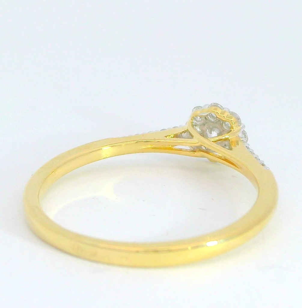 SORTIJA  BRILLANTES DI 10RD 0.06 CT 8 RD SI H 0.08 CT TW