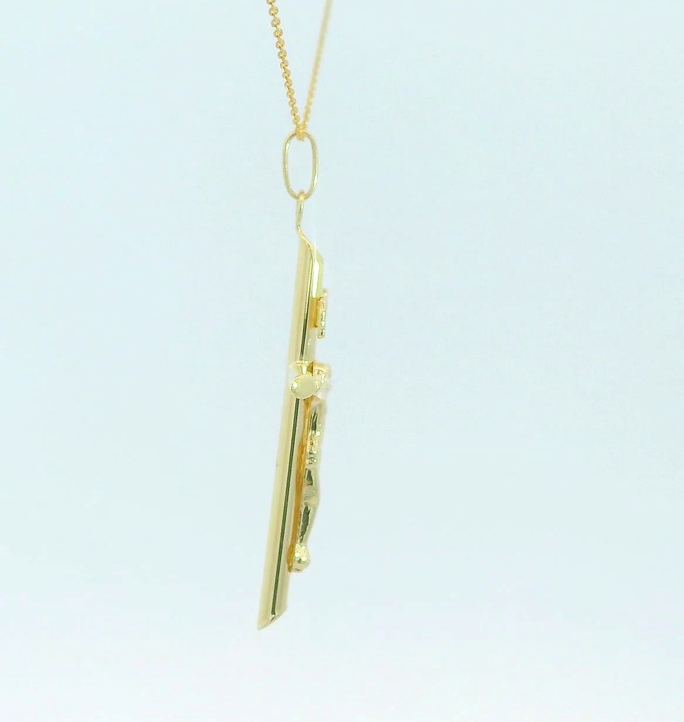 CRUZ  CON CRISTO 9KILATES.29x16MM.TUBO 2MM.