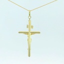 CRUZ  CON CRISTO 9KILATES.29x16MM.TUBO 2MM.