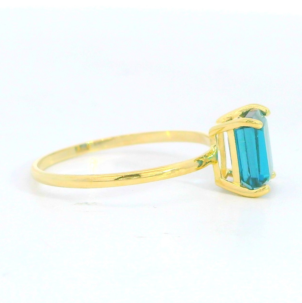 SORTIJA TOPACIO LONDON BLUE SEMIPRECIOSO 7x5MM