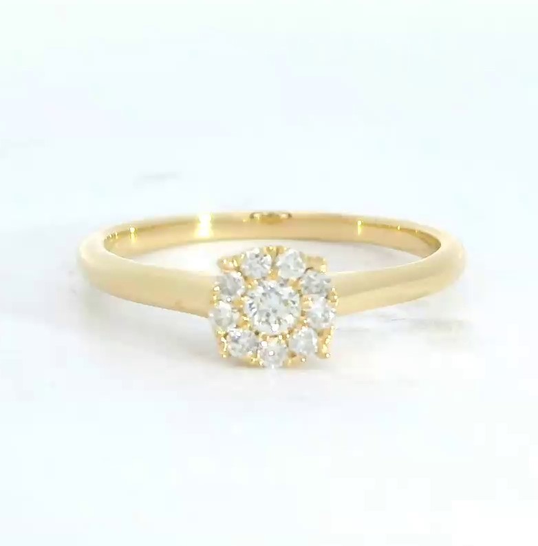 SORTIJA BRILLANTES DI 1 RD SI H 0.06 DI 9 RD SI H 0.09 CT.0.15CT TW.