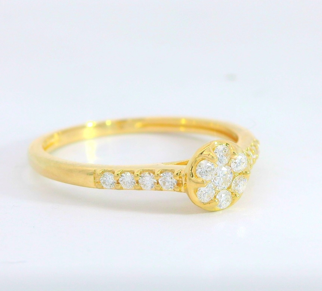 SORTIJA  BRILLANTES DI 10RD 0.06 CT 8 RD SI H 0.08 CT TW