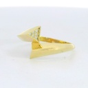 SORTIJA CABEZA TRIANGULOS CON CIRCONITAS. 9KILATES