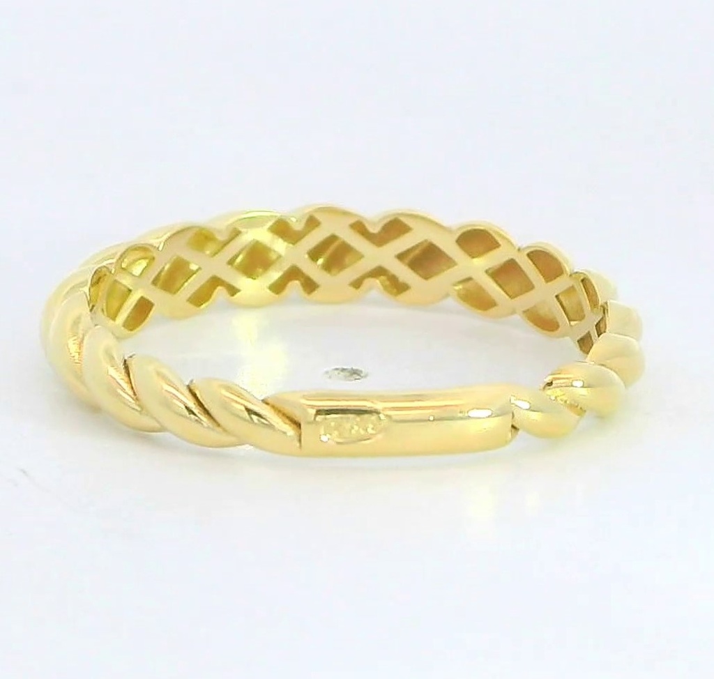 SORTIJA TRENZADA.9 KILATES