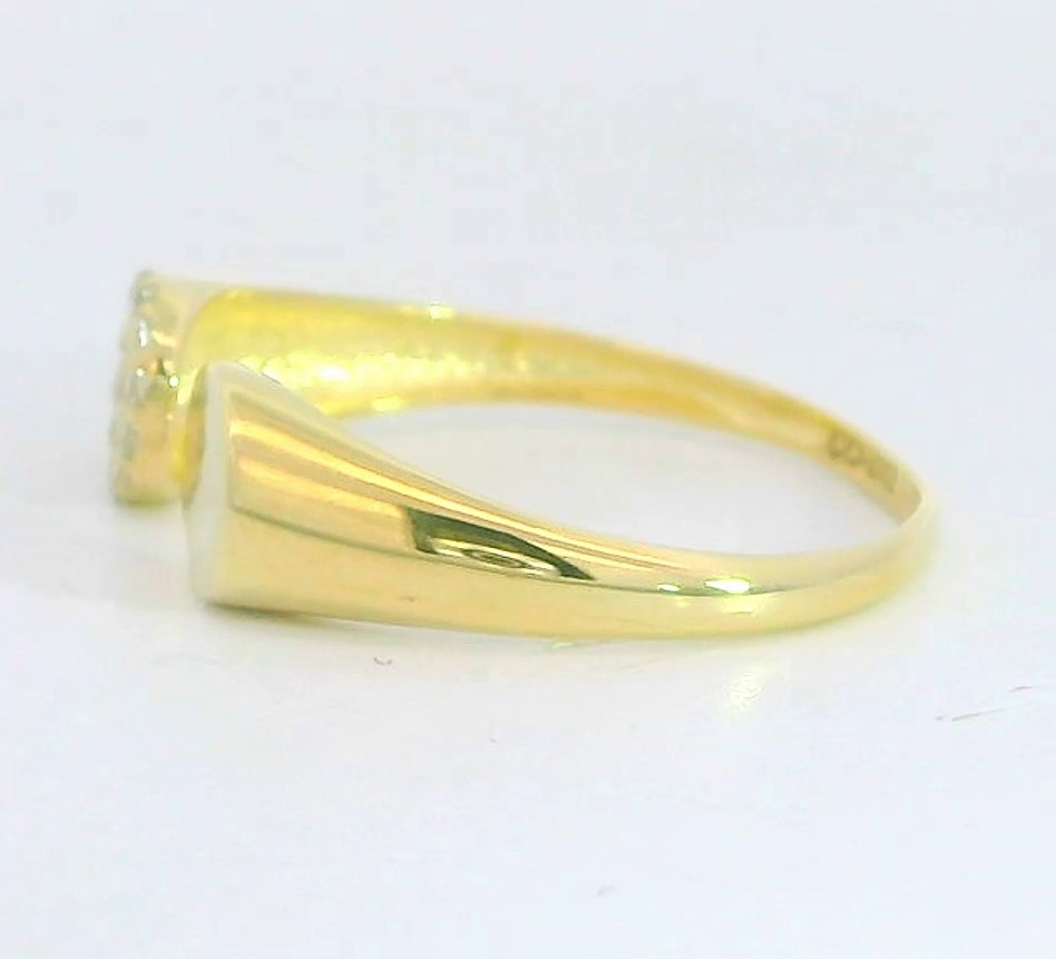 SORTIJA  ABIERTA CON CIRCONITAS. 9KILATES