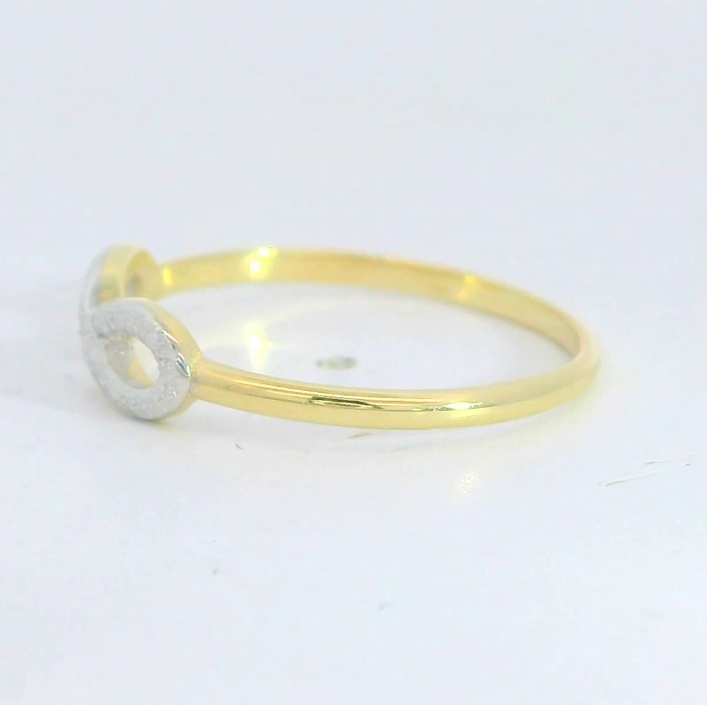 SORTIJA BICOLOR INFINITO SATINADO.9 KILATES