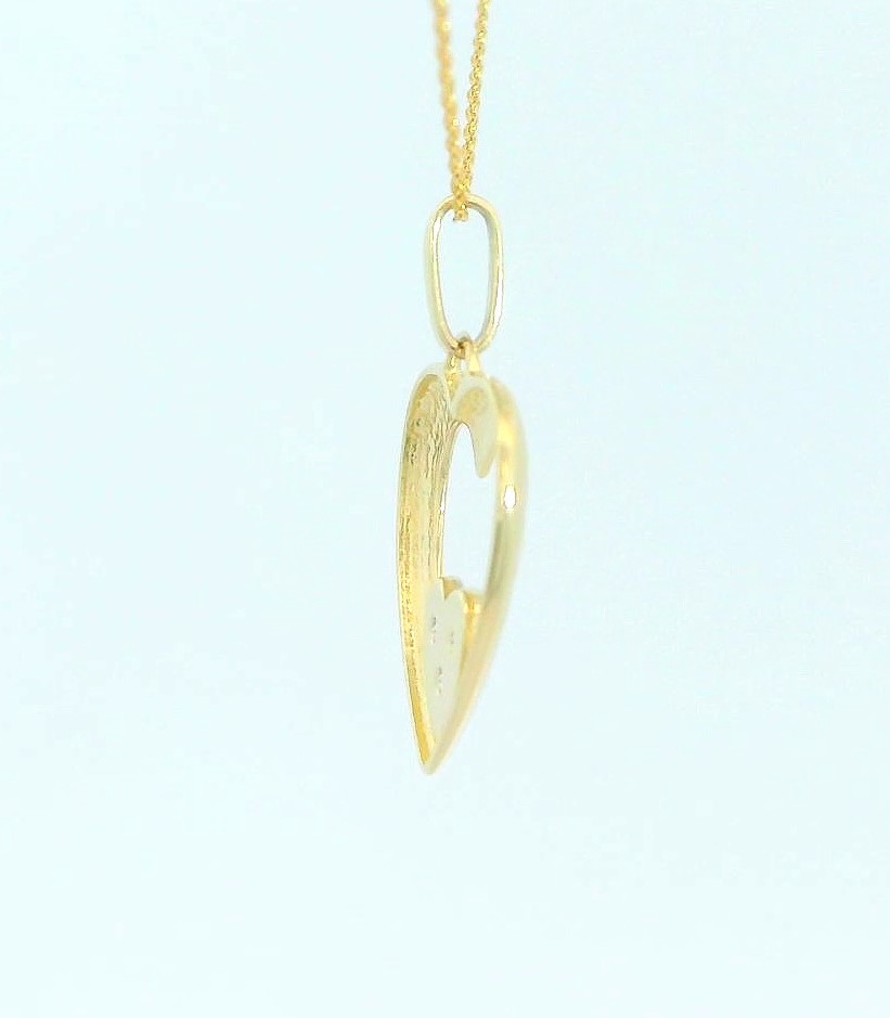 COLGANTE DOS CORAZONES CON CIRCONITAS.14x13MM.