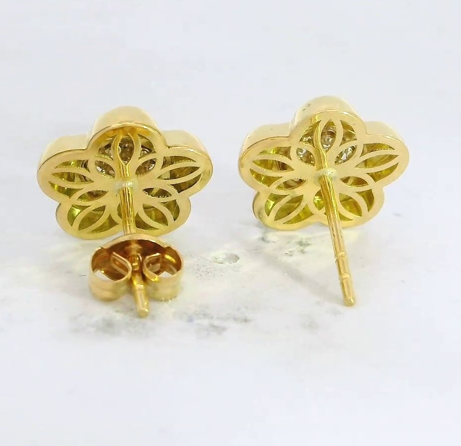 PEND.MARGARITA CIRCONITA BICOLOR 10MM PRESION