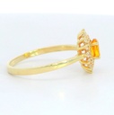 SORTIJA CIRCONITA OVAL COLOR CITRINO 5x4MM.9KILATES